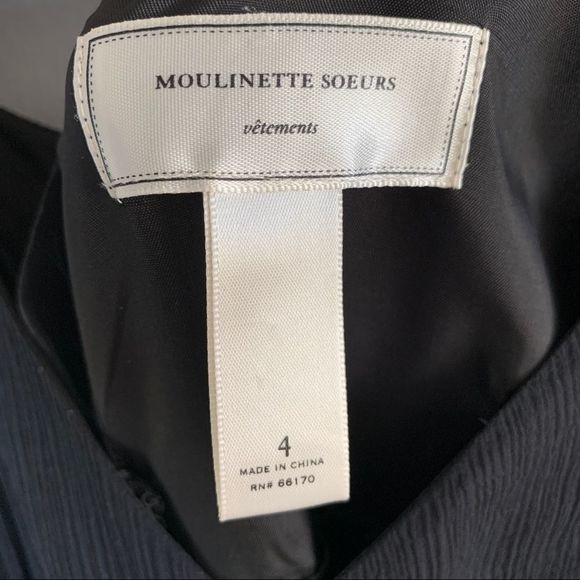 Anthropologie Dress Silk Lace A Line Knee Length Sleeveless V Neck Size 4 Black - Picture 7 of 12